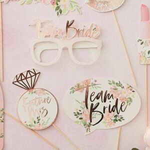 2 for $30 | Chic Floral Team Bride Party Props Set